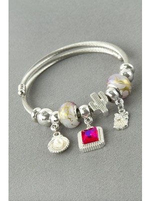 Zero Land Storozal Kare Panora Bileklik - Pembe