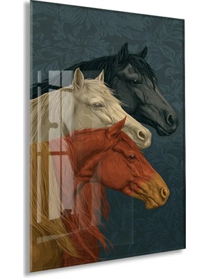 Generic “üç Ruh, Tek Yön” – Asaletin Atları Cam Tablo - PEONY070