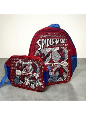Marvel Spider-Man Lisanslı Ilkokul Çantası + Beslenme Çantası Seti
