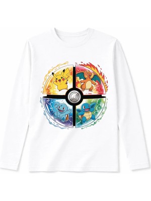 Efendioğlu Design Uzun Kollu 4 Karakterli Poketop Baskılı T-Shirt