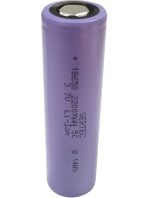 Hayat Store Sertec 18650 3.7V 2200 Mah 5c Li-Ion Şarjlı Pil