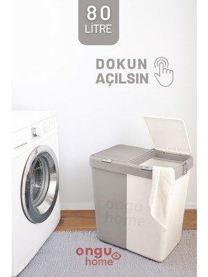 Özgürce Ikili Dokunmatik Çamaşır Sepeti ve Çöp Kutusu Seti