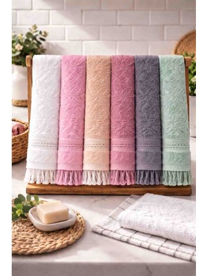 Anuk Grup 6 Adet Mutfak Havlusu - El Havlusu -Misafir Havlusu - Hediyelik Havlu -Çeyiz Havlusu