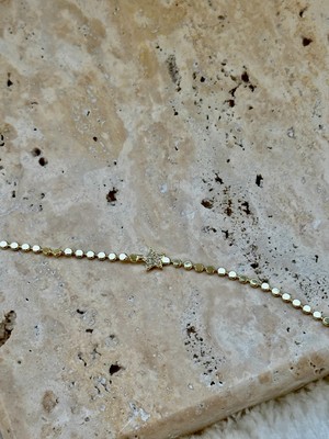 Minimal Taşlı Yıldız Model Bileklik