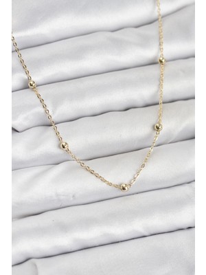 Hayat Store cm Gold Renk Top Zincirli Kadın Kolye - Lisinya