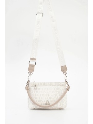 United Colors Of Benetton Kadın Kol Çantası Beyaz-Taş BNT1793
