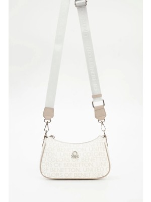 United Colors Of Benetton Kadın Çapraz Çanta Beyaz-Taş BNT1768