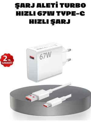 Hayat Store 67W Turbo Type-C Hızlı Şarj Adaptörü – Akıllı Koruma Çipli, Hızlı Şarj Destekli - Lisinya