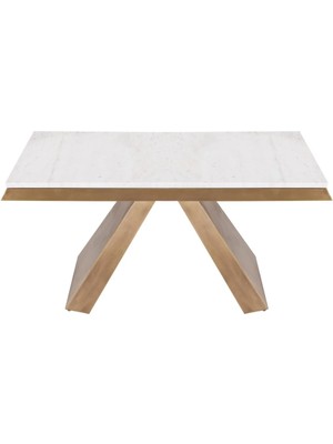 Muva Concept Petra Gold Metal Modern Tasarım Beyaz Mermer Dresuar