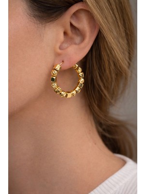 Suzi Shine Vip Küp Gold Altın Kaplama Dorika Küpe