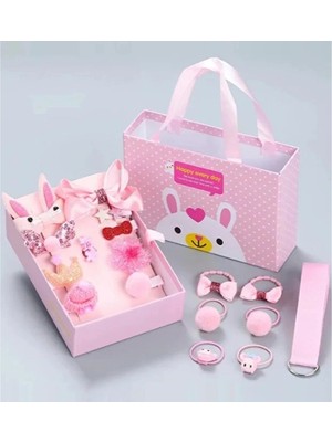 Starseven Çanta Kutulu Şirin Kız Çocuk Toka Seti - 18 Parça