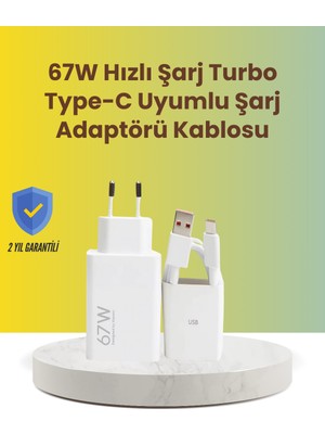 Hayat Store 67W Hızlı Şarj Adaptörü ve Veri Aktarım Özellikli Type-C Kablo Seti - Lisinya