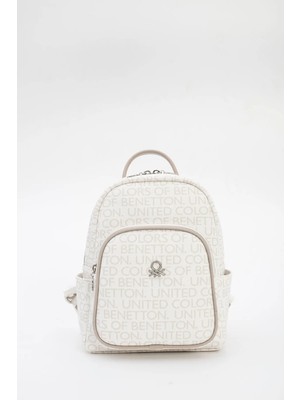 United Colors Of Benetton Kadın Sırt Çantası Beyaz-Taş BNT1765