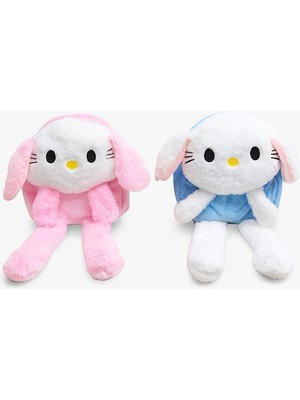 Hayat Store Peluş Işıklı Oynar Kulaklı My Melody ve Cinnamoroll Sırt Çantası ALK3012