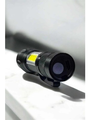 Hayat Store Şarjlı Metal Zoomlu El Feneri Işıldak LED Işık Taşınabilir El Lambası - Lisinya