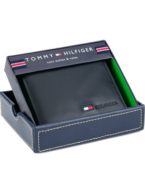 Tommy Hilfiger 31TL25X020-BLACK Erkek Deri Cüzdan Siyah