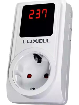 Luxell LVP-01Tekli Dijital Ekranlı Akım Korumalı Priz