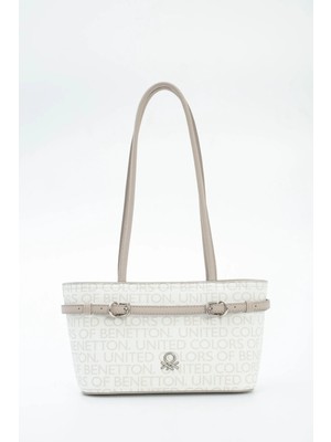 United Colors Of Benetton Kadın Kol Çantası Beyaz-Taş BNT1772