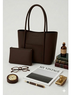 My Vintage Lüks Yavrulu Omuz Çantası