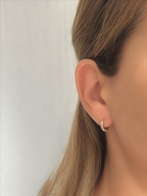 QA Quella Accessories Xuping Mini Halka Vintage Gold Küpe