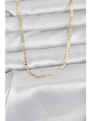 Hayat Store cm 14K Gold Renk Ince Kuşgözü Zincir Model 60 cm Kadın Kolye - Lisinya