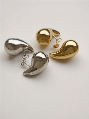 QA Quella Accessories Çelik B  Damla Gümüş & Gold Küpe - Gold