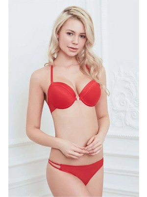 Hayat Store Arias Closet Balenli Destekli Dolgulu Askıları Çıkabilen Önden Açılan Sırt Dekolteli Sütyen ve String Takım