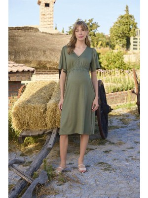 Hayat Store Arias Closet Dantelli Önü Düğmeli Hamile Lohusa Gecelik