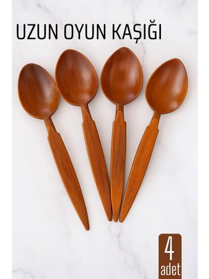 Creatividad Solutions TransForMacion Uzun Oyun Kaşığı Seti 4 Adet Dayanıklı Plastik 19,5 cm Uzunlukta Eğlenceli Kullanım