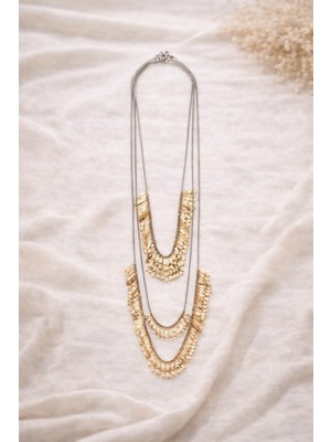 Ares 01 Store ✨ Plaka Figürlü Altın Metal 4’lü Katmanlı Şık Kolye ✨