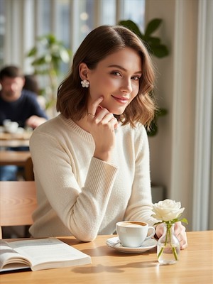 QA Quella Accessories Çelik Çiçek Zirkon Dolgulu Gold Küpe