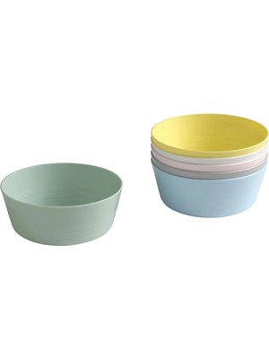 IKEA Quality 6 Parça Bebek & Çocuk Kase Seti Çap 12 cm Beslenme Kasesi Takımı Plastik