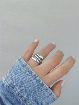 QA Quella Accessories Özel Seri Çoklu Tasarım Pinterest  Ayarlanabilir Gümüş Yüzük
