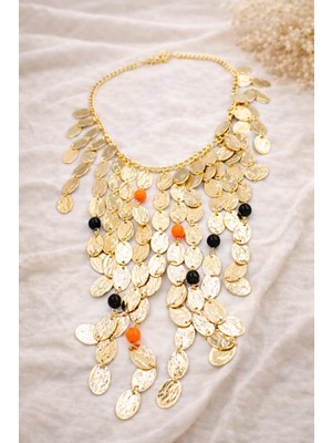 Ares 01 Store ✨ Pullu Figürlü Altın Renk Gösterişli Şık Kolye ✨