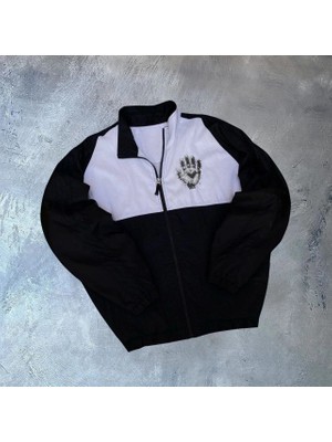 Nemere Uzun Kollu Paraşüt Kumaş Rüzgarlik - Siyah