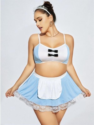 Hayat Store Arias Closet Mini Etekli Büyük Beden Fantezi Hizmetçi Kostümü