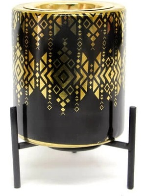 Buhurdanlık Metal Ayaklı Altın Dekorlu