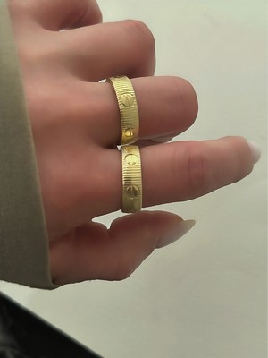 QA Quella Accessories Özel Seri C   Ayarlanabilir 14K Gold Yüzük