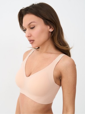 Alya Underwear Kadın Ultra Rahat Kalıplı Kalın Askılı Lazer Kesim Görünmez Sütyen