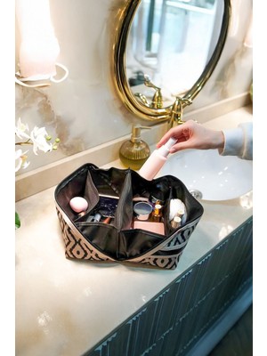 Hobicium Bölmeli Profesyonel Makyaj Çantası | Çok Fonksiyonlu Bavul Içi Düzenleyici ve Seyahat Çantası