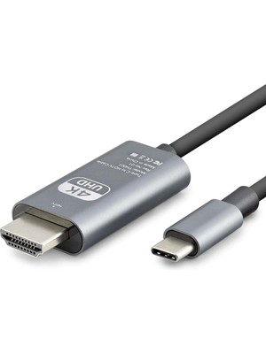 Emh Store Type-C To Hdmı Kablo Hdtv 4K Ultra Hd Pvc Gri HDX7853