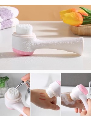 LTG Nova Mey Ithalat® Çift Taraflı 3D Yumuşak Yüz Bakım Fırçası