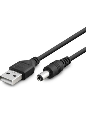Emh Store Tablet Şarj Kablosu USB To 5.5*2.5 1m Siyah HDX1323