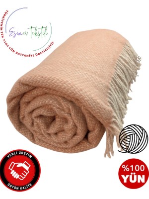 Özyün Çift Kişilik Yün Battaniye %100 Yün & 180 x 220