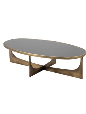 Muva Concept Bloom Metal Camlı Modern Tasarım Orta Sehpa