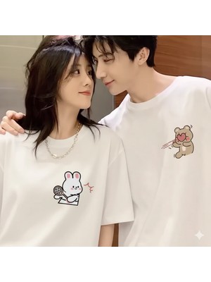 Etoile Studio Bubu Dudu Tenis Sevgili Tişörtü ve Sweatshirt | Sevgililer Günü Hediyesi | Unisex Oversize Çift Kombini