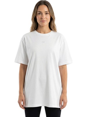 Musclecloth Training Kadın Oversize T-Shirt Kırık Beyaz