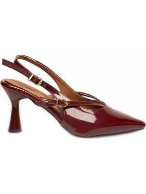 Ulusoy Renas Zenne Stiletto 02682 Kadın Günlük Ayakkabı 102682 Bordo Rugan