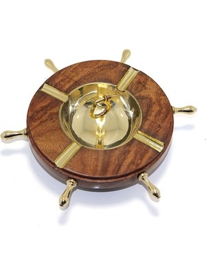 Hayat Store Ahşap Yanları ve Içi Pirinç Işlemeli Küllük 8258