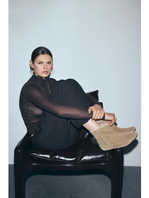 Allbucks Zara, Yumuşak %100 Deri Bilekte Bot ABZRA3768